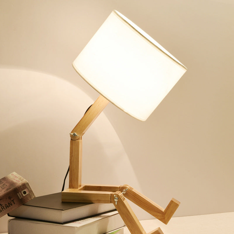 Wooden table lamp