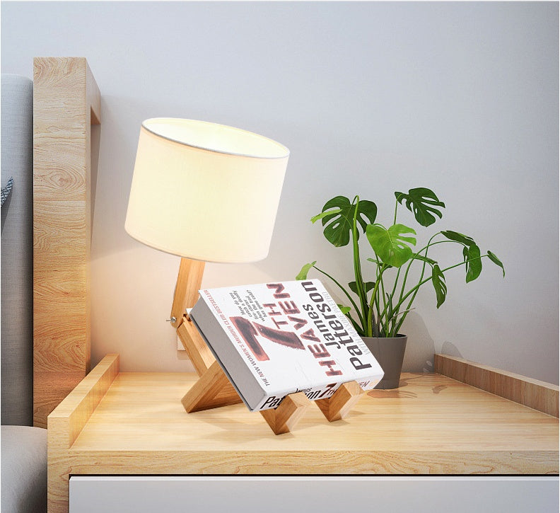 Wooden table lamp