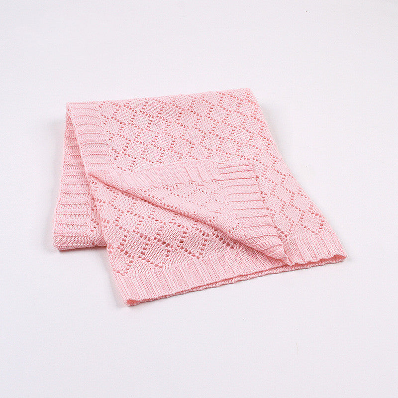 Knitted Hollow Throw Blanket
