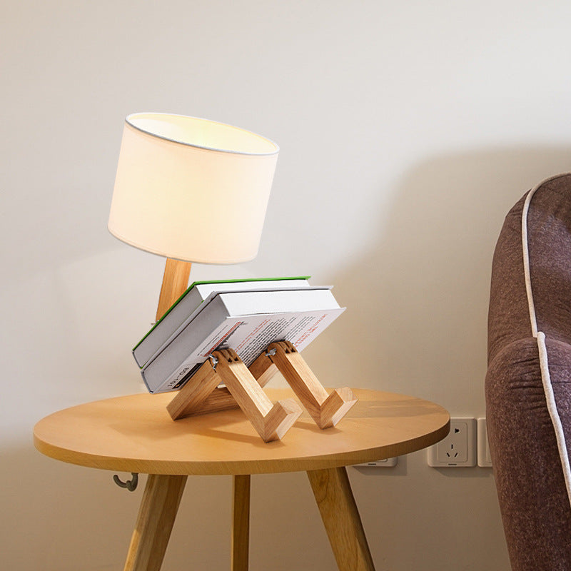 Wooden table lamp